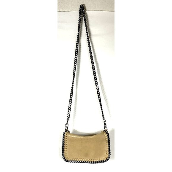 Sofia Purse Women's Beige Crossbody Chain Boho Rocker Shoulder Bag Italy - Picture 2 of 7